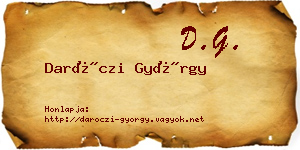 Daróczi György névjegykártya