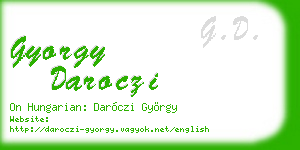 gyorgy daroczi business card