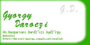 gyorgy daroczi business card